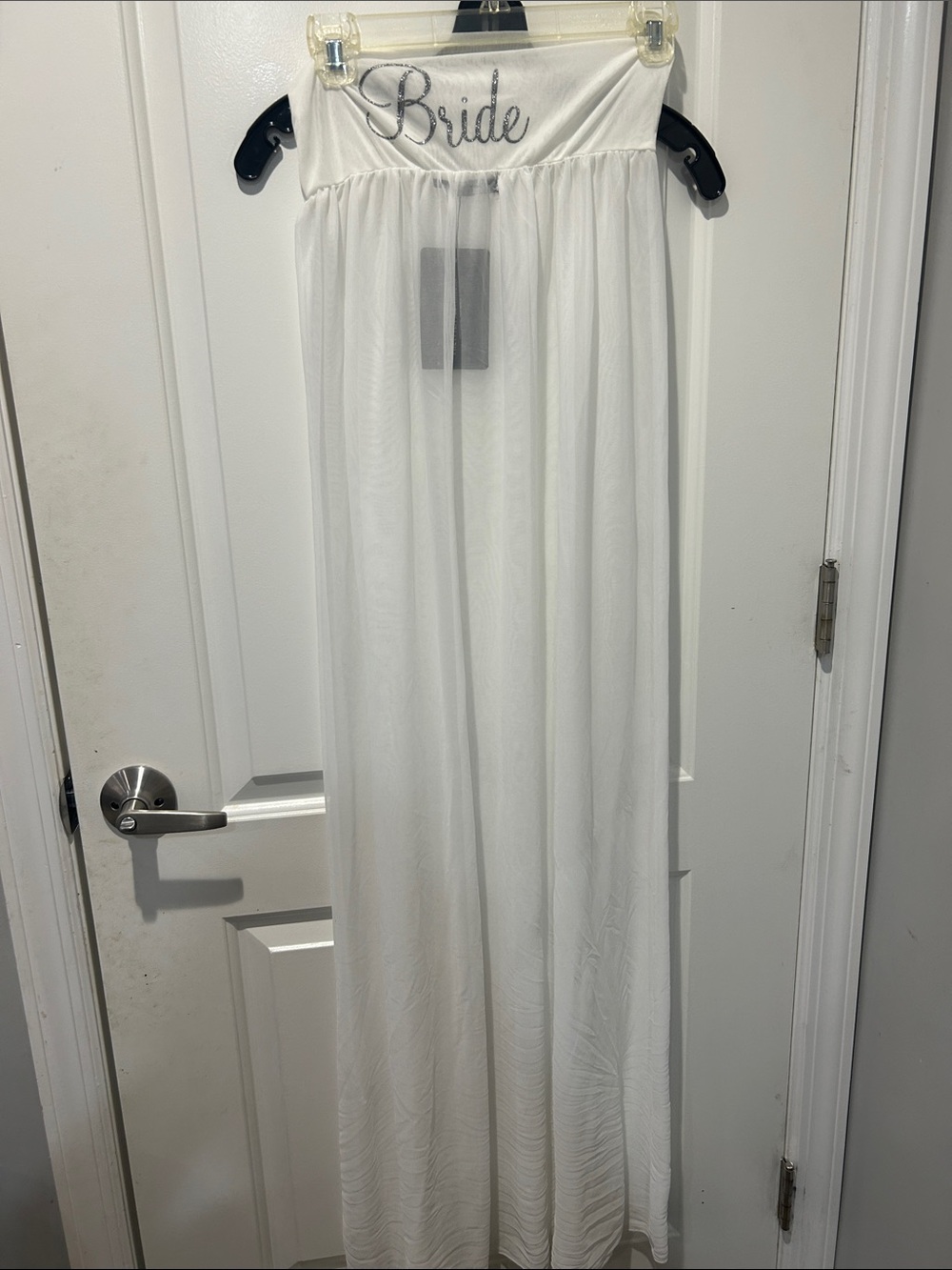 PrettyLittleThing White 'Bride' Swim Coverup